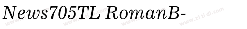 News705TL RomanB字体转换